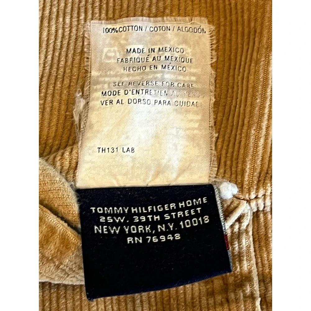 Tommy Hilfiger Pillowcases Shams Cordoroy Tan/Beige Set of‎ 2